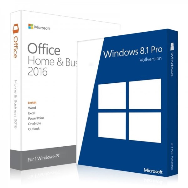 Windows 8.1 Pro + Office 2016 Home & business